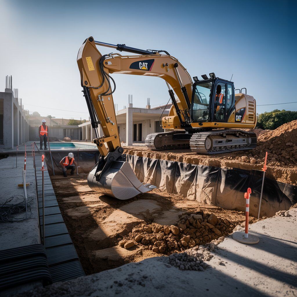 Aushub für Fundamente & Pools